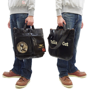 グッズ TOYS McCOY Men's Felix the Cat Leather Shoulder Bag - Black