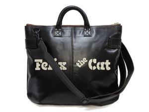 TOYS McCOY Men's Felix the Cat Leather Shoulder Bag - Black