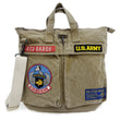 Load image into Gallery viewer, TOYS McCOY Men&#39;s Canvas Shoulder Bag - Snoopy U.S. Army Airborne Patch - MIL-B-43290 Flight Helmet Bag Inspired - Made in Japan (TMA2524 041 Khaki)
