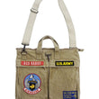 Load image into Gallery viewer, TOYS McCOY Men&#39;s Canvas Shoulder Bag - Snoopy U.S. Army Airborne Patch - MIL-B-43290 Flight Helmet Bag Inspired - Made in Japan (TMA2524 041 Khaki)
