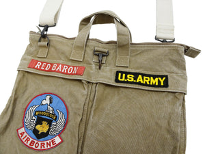 バッグ ToysMcCoy SNOOPY AIRBORNE U. S. ARMY TOYS McCOY Men's Canvas Shoulder Bag - Snoopy U.S. Army Airborne