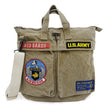Load image into Gallery viewer, TOYS McCOY Men&#39;s Canvas Shoulder Bag - Snoopy U.S. Army Airborne Patch - MIL-B-43290 Flight Helmet Bag Inspired - Made in Japan (TMA2524 041 Khaki)
