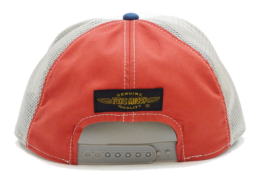 TOYS McCOY Men's Trucker Cap with Snoopy Flying Ace Patch - Side Mesh Baseball Hat, Adjustable Snapback TMA2525 Tricolor