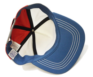 TOYS McCOY Men's Trucker Cap with Snoopy Flying Ace Patch - Side Mesh Baseball Hat, Adjustable Snapback TMA2525 Tricolor