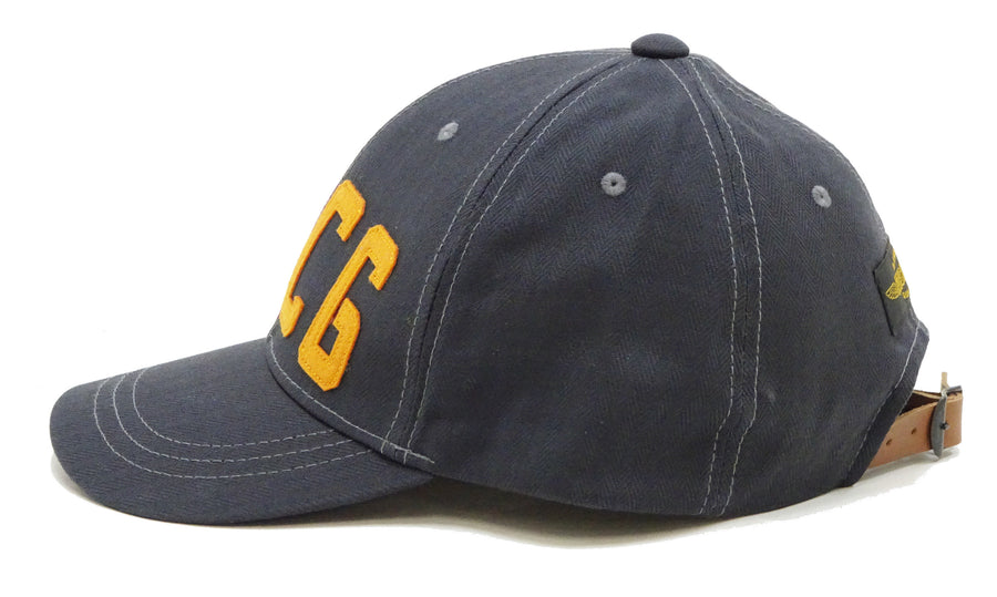 TOYS McCOY Men's Baseball Cap - No Mesh, Custom Patches with Snoopy Flying Ace & U.S.C.G. (TMA2526 Charcoal)