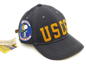 TOYS McCOY Men's Baseball Cap - No Mesh, Custom Patches with Snoopy Flying Ace & U.S.C.G. (TMA2526 Charcoal)