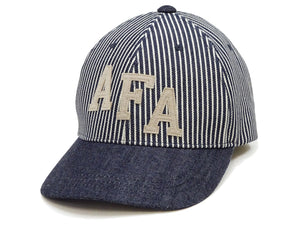 TOYS McCOY AFA Patch Cotton Cap - Men's Hickory Stripe & Denim Brim Military-Style Baseball Hat - TMA2527