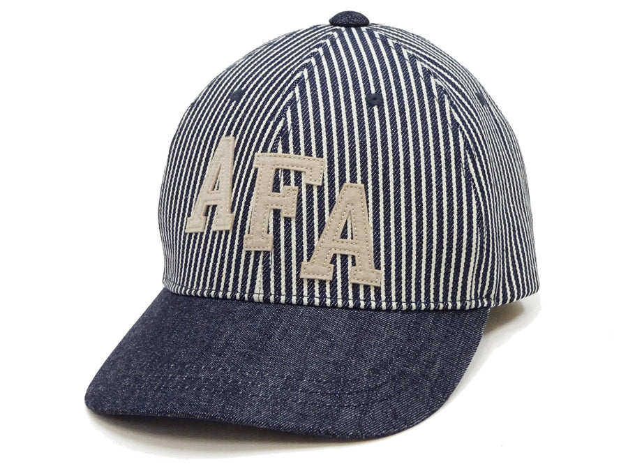 TOYS McCOY AFA Patch Cotton Cap - Men's Hickory Stripe & Denim Brim Military-Style Baseball Hat - TMA2527