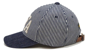 TOYS McCOY AFA Patch Cotton Cap - Men's Hickory Stripe & Denim Brim Military-Style Baseball Hat - TMA2527
