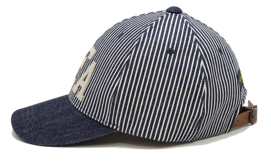TOYS McCOY AFA Patch Cotton Cap - Men's Hickory Stripe & Denim Brim Military-Style Baseball Hat - TMA2527
