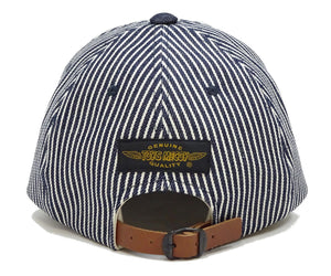 TOYS McCOY AFA Patch Cotton Cap - Men's Hickory Stripe & Denim Brim Military-Style Baseball Hat - TMA2527