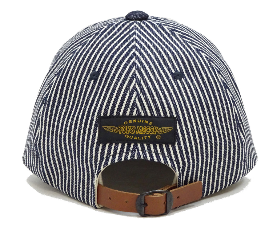 TOYS McCOY AFA Patch Cotton Cap - Men's Hickory Stripe & Denim Brim Military-Style Baseball Hat - TMA2527