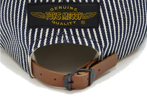TOYS McCOY AFA Patch Cotton Cap - Men's Hickory Stripe & Denim Brim Military-Style Baseball Hat - TMA2527