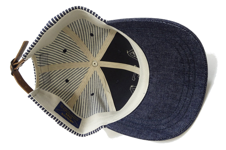 TOYS McCOY AFA Patch Cotton Cap - Men's Hickory Stripe & Denim Brim Military-Style Baseball Hat - TMA2527