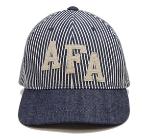 TOYS McCOY AFA Patch Cotton Cap - Men's Hickory Stripe & Denim Brim Military-Style Baseball Hat - TMA2527