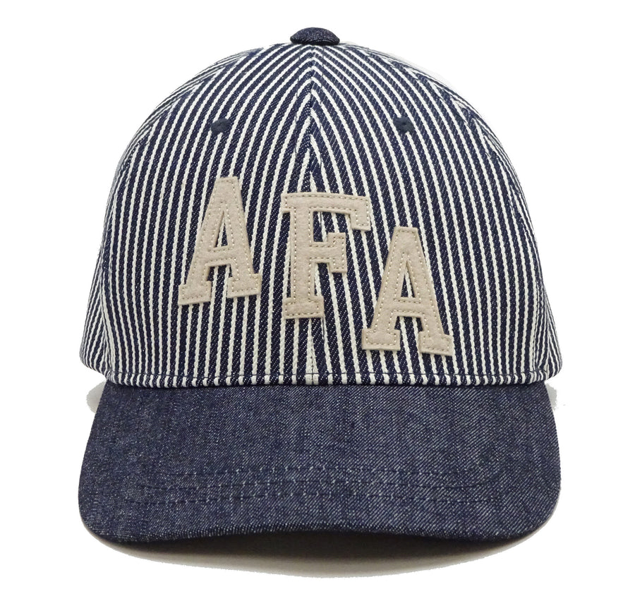 TOYS McCOY AFA Patch Cotton Cap - Men's Hickory Stripe & Denim Brim Military-Style Baseball Hat - TMA2527