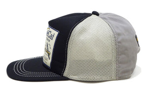 TOYS McCOY Men's Trucker Cap with Felix the Cat & Beck Motorcycle Patch - Side Mesh Baseball Hat, Adjustable Snapback TMA2529 Black/Gray