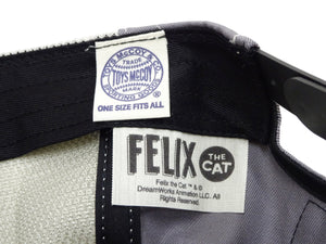 TOYS McCOY Men's Trucker Cap with Felix the Cat & Beck Motorcycle Patch - Side Mesh Baseball Hat, Adjustable Snapback TMA2529 Black/Gray