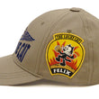Load image into Gallery viewer, TOYS McCOY Men's Felix the Cat Non-Mesh Herringbone Twill 6-Panel Baseball Cap with Leather Strap Back, Made in Japan (TMA2601 041 Khaki)
