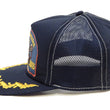 Load image into Gallery viewer, TOYS McCOY Men's SNOOPY Trucker Cap with Side Mesh Panels - Snapback Baseball Hat with Embroidered Patch and Visor Embroidery, Made in Japan (TMA2607 120 Dark Navy)
