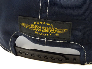 TOYS McCOY Men's SNOOPY Trucker Cap with Side Mesh Panels - Snapback Baseball Hat with Embroidered Patch and Visor Embroidery, Made in Japan (TMA2607 120 Dark Navy)