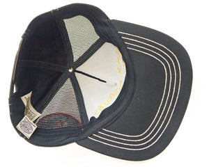 TOYS McCOY Men's Snoopy "UDT Recovery Team" Trucker-Style Baseball Cap with Side Mesh Panels and Snapback Adjustment, Made in Japan (TMA2624, 030 Black)