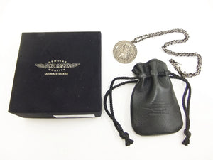 TOYS McCOY Steve McQueen Saint Christopher Pendant Necklace, Men's Sterling Silver 925 Medallion with Chain, Made in Japan (TMA2631)
