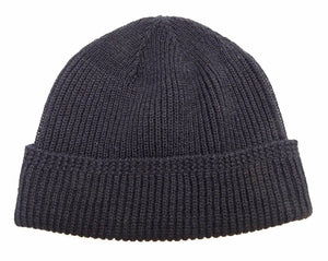 TOYS McCOY Men's 100% Wool Rib-Knit Watch Cap, World War II "Knit Your Bit"-Inspired Design, Made in Japan (TMA2633 140 Navy)