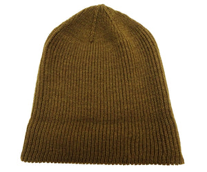 TOYS McCOY Men's 100% Wool Rib-Knit Watch Cap, World War II "Knit Your Bit"-Inspired Design, Made in Japan (TMA2633 160 Olive)