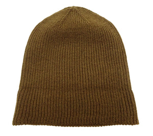 TOYS McCOY Men's 100% Wool Rib-Knit Watch Cap, World War II "Knit Your Bit"-Inspired Design, Made in Japan (TMA2633 160 Olive)