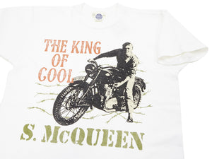 TOYS McCOY T-Shirt Men's Steve McQueen Graphic Garment-Dyed Heavyweight Short Sleeve Loopwheel Tee TMC2306 011 Off-White