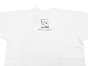 TOYS McCOY T-Shirt Men's Steve McQueen Graphic Garment-Dyed Heavyweight Short Sleeve Loopwheel Tee TMC2306 011 Off-White