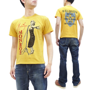 TOYS McCOY T-Shirt Men's Marilyn Monroe Graphic Garment-Dyed Heavyweight Short Sleeve Loopwheel Tee TMC2309 060 Faded-Yellow