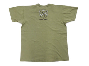 TOYS McCOY T-Shirt Men's Star Sportwear Logo Graphic Garment-Dyed Heavyweight Short Sleeve Loopwheel Tee TMC2324 160 Faded-Olive