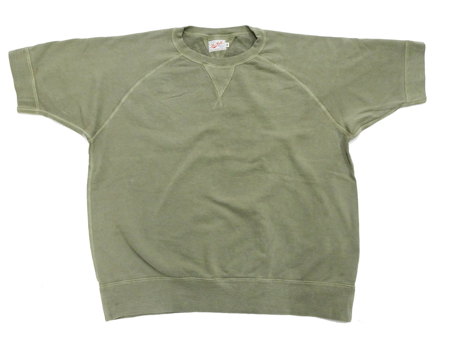 TOYS McCOY Plain Short Sleeve Sweatshirt Men's Solid Color Garment-dyed French Terry Shirt TMC2333 160 Faded-Olive