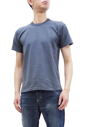 TOYS McCOY Plain T-Shirt Men's Garment-Dyed Heavyweight Short Sleeve Loopwheel Solid Color Tee TMC2343 120 Faded-Blue