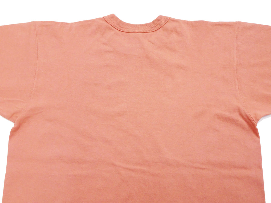 TOYS McCOY Plain T-Shirt Men's Garment-Dyed Heavyweight Short Sleeve Loopwheel Solid Color Tee TMC2343 091 Faded-Carrot-Orange