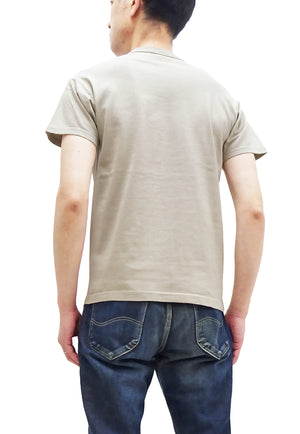 TOYS McCOY Plain T-Shirt Men's Garment-Dyed Heavyweight Short Sleeve Loopwheel Solid Color Tee TMC2343 040 Faded-Sand-Beige