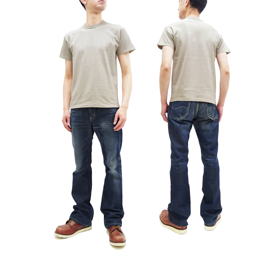 TOYS McCOY Plain T-Shirt Men's Garment-Dyed Heavyweight Short Sleeve Loopwheel Solid Color Tee TMC2343 040 Faded-Sand-Beige