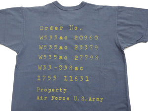 TOYS McCOY T-Shirt Men's J.A. Dubow Mfg Co. Logo Military Graphic Garment-Dyed Heavyweight Short Sleeve Loopwheel Tee TMC2346 120 Faded-Blue