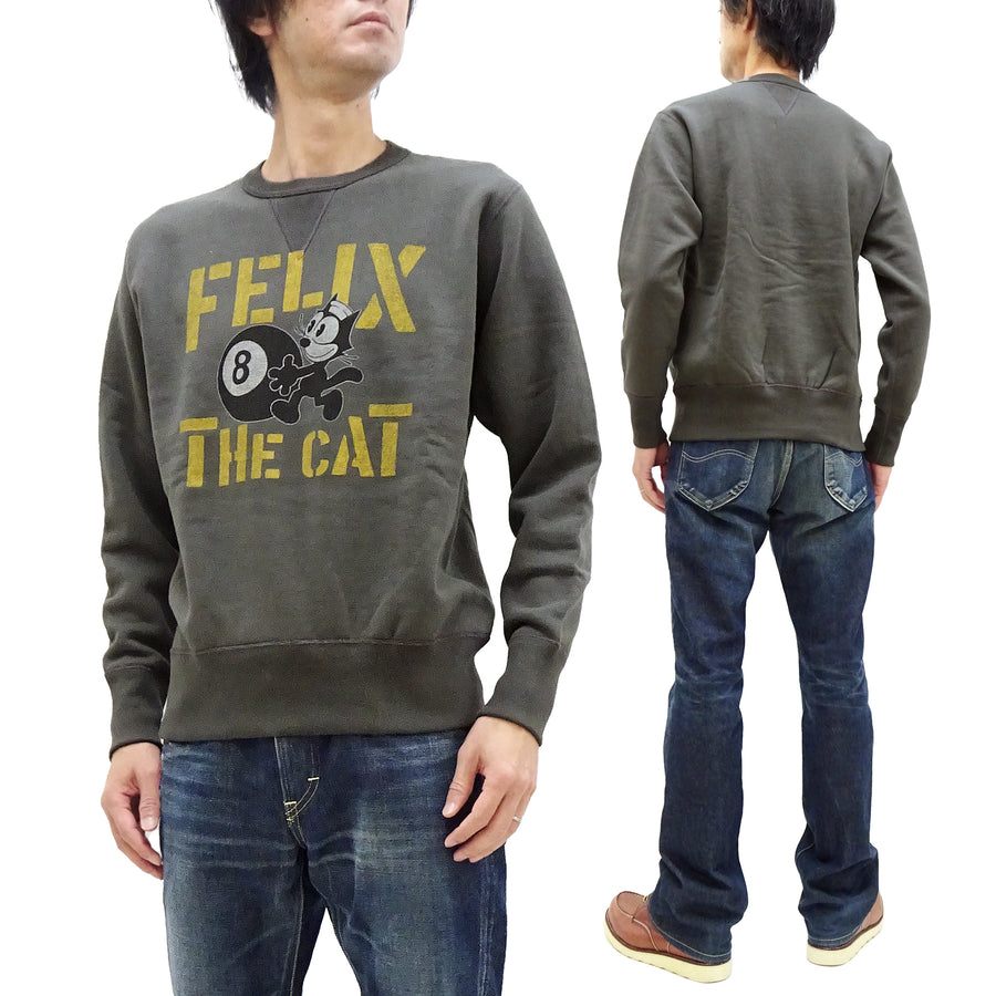 TOYS McCOY Sweatshirt Men's Felix the Cat Sweat Shirt Loop-wheeled Vintage Style TMC2360 C/#030 Faded-Black