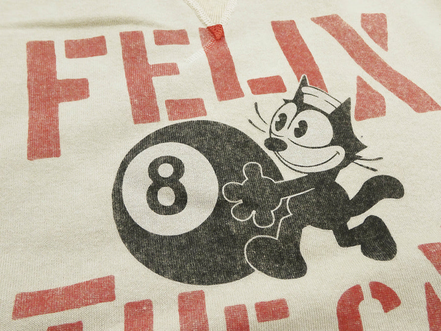 TOYS McCOY Sweatshirt Men's Felix the Cat Sweat Shirt Loop-wheeled Vintage Style TMC2360 041 Faded-Sand-Beige