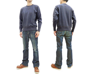 TOYS McCOY Sweatshirt Men's Plain Sweat Shirt Loop-wheeled Vintage Style TMC2373 141 Faded Bluish-Gray