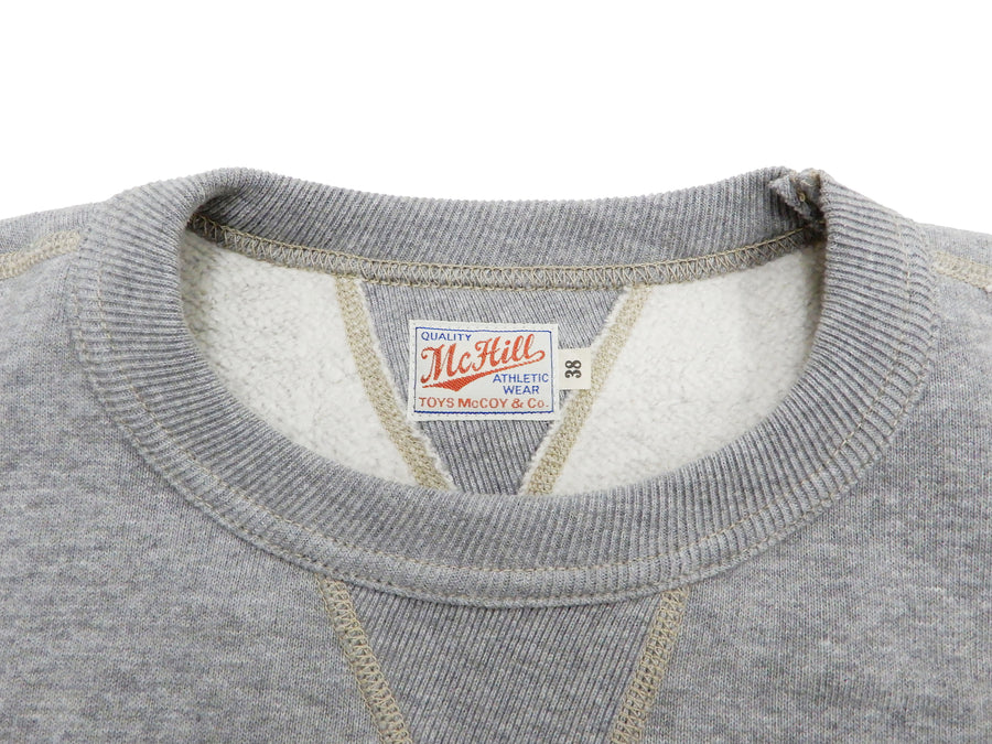 TOYS McCOY Sweatshirt Men's Plain Sweat Shirt Loop-wheeled Vintage Style TMC2373 020 Heather-Gray