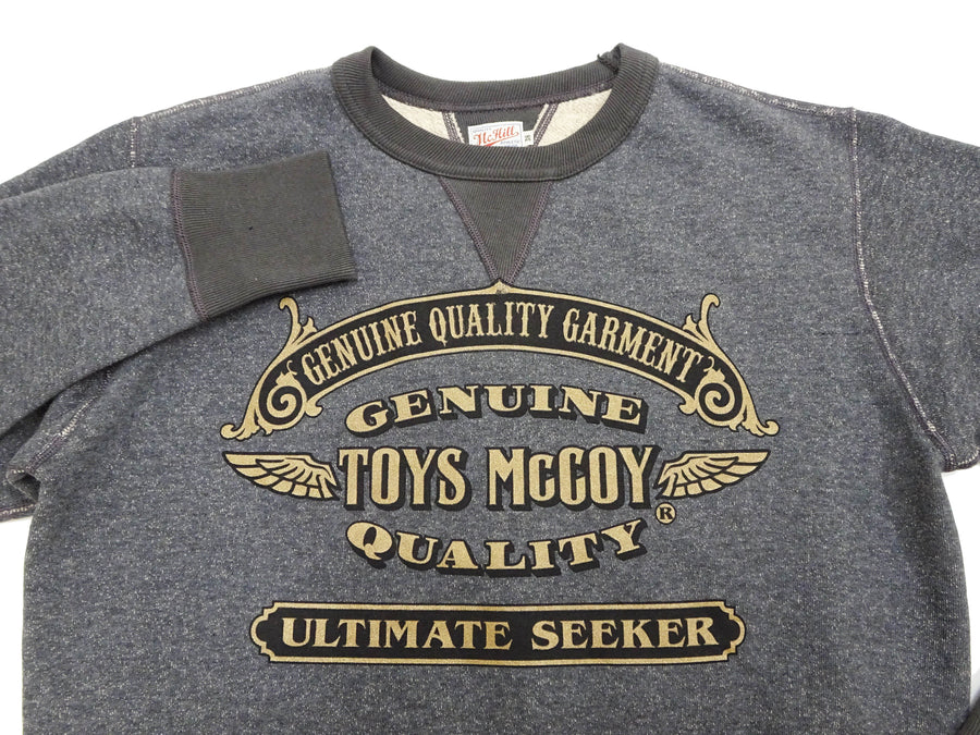 TOYS McCOY Sweatshirt Men's Loop-wheeled Melange Heather Black Custom Logo Sweat Shirt TMC2374