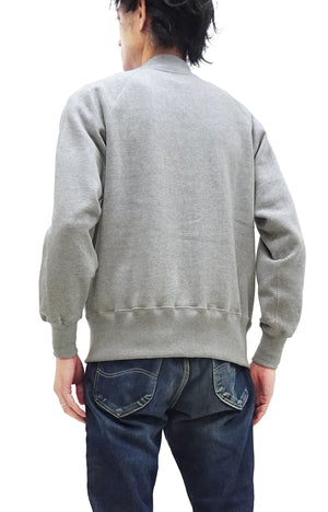 TOYS McCOY Plain Zip-Up Sweatshirt Men's No Hood Full Zip Sweatshirt with Rib Panel TMC2378 021 Ash-Gray