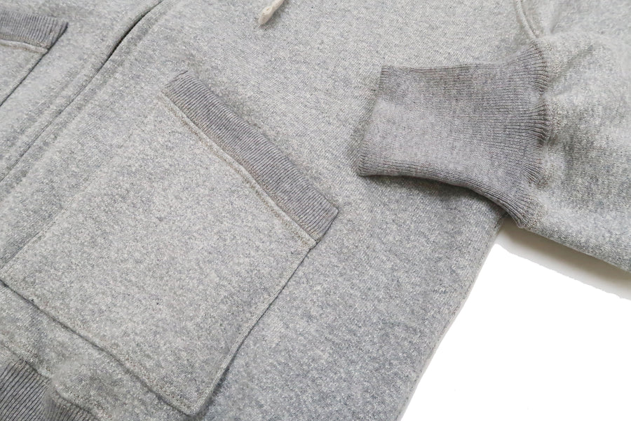 TOYS McCOY Plain Hoodie Men's Vintage Inspired Solid Zip Front Hooded Sweatshirt TMC2379 020 Gray