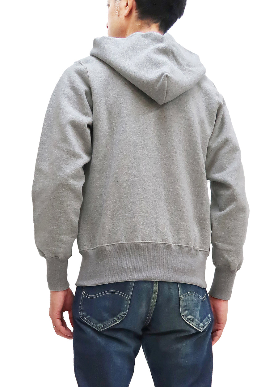 TOYS McCOY Plain Hoodie Men's Vintage Inspired Solid Zip Front Hooded Sweatshirt TMC2379 020 Gray