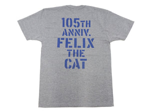 TOYS McCOY T-shirt Men's Felix The Cat Military Graphic Short Sleeve Loopwheeled Tee TMC2404 020 Ash-Gray