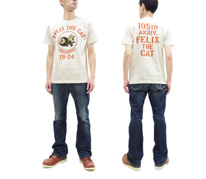 TOYS McCOY T-shirt Men's Felix The Cat Military Graphic Short Sleeve Loopwheeled Tee TMC2404 010 Off-White
